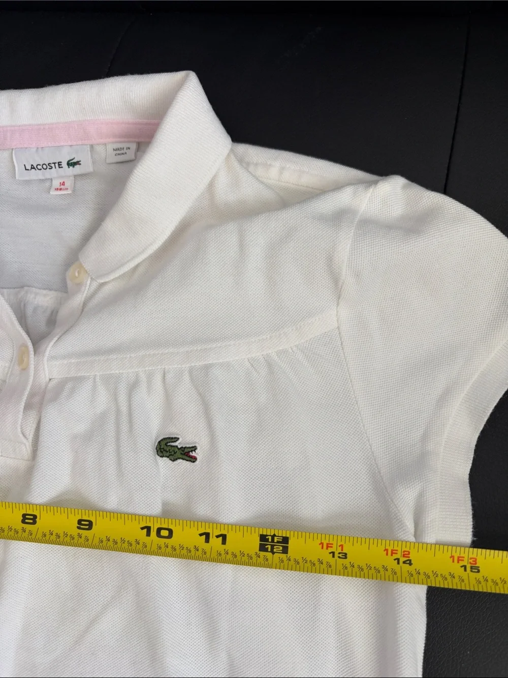 Lacoste White Girls' Polo Tee with Short Sleeves and Abercrombie girls top